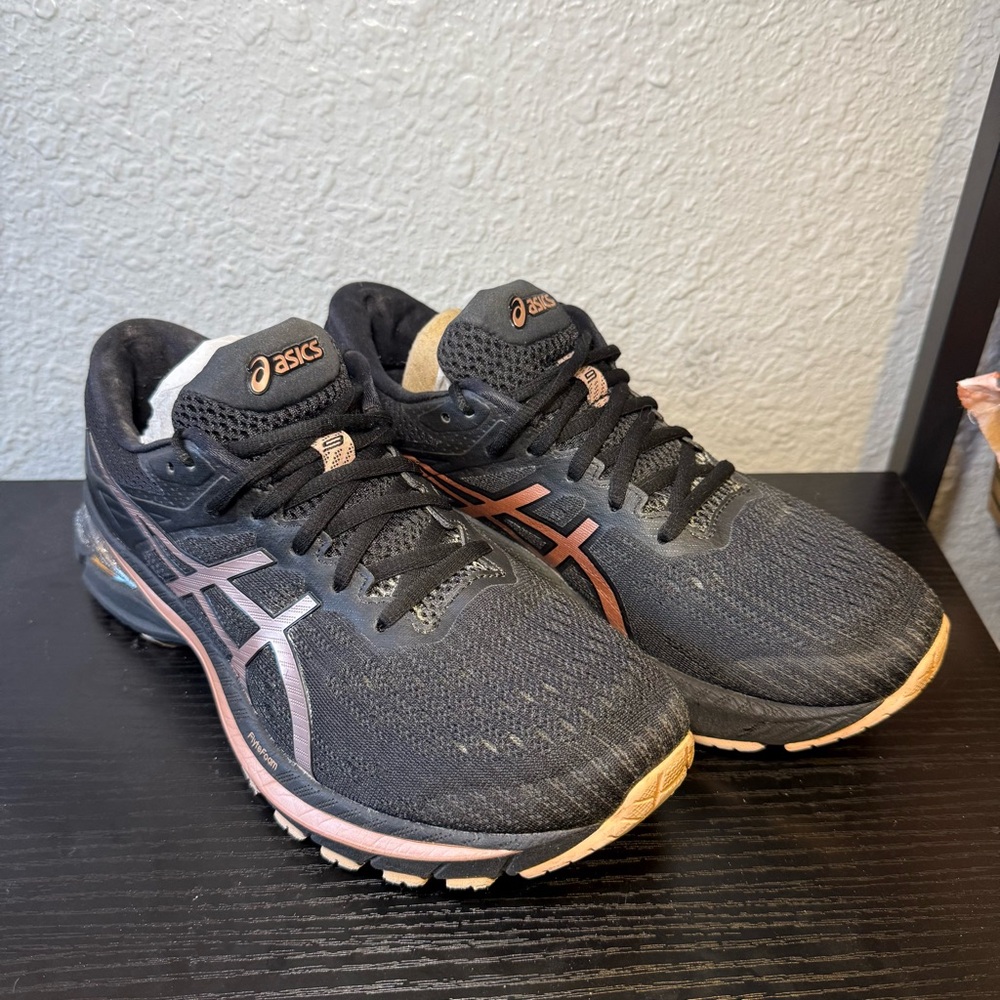 ASICS GT 2000 Women's Shoes Size‎ 9.5 Black Rose Gold Running Sneakers Athletic